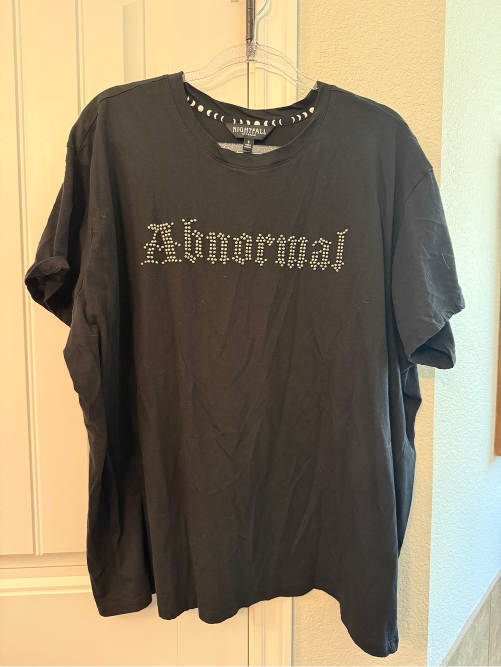 Black 'Abnormal' Stud-Text Logo Tee - Men's Shirt